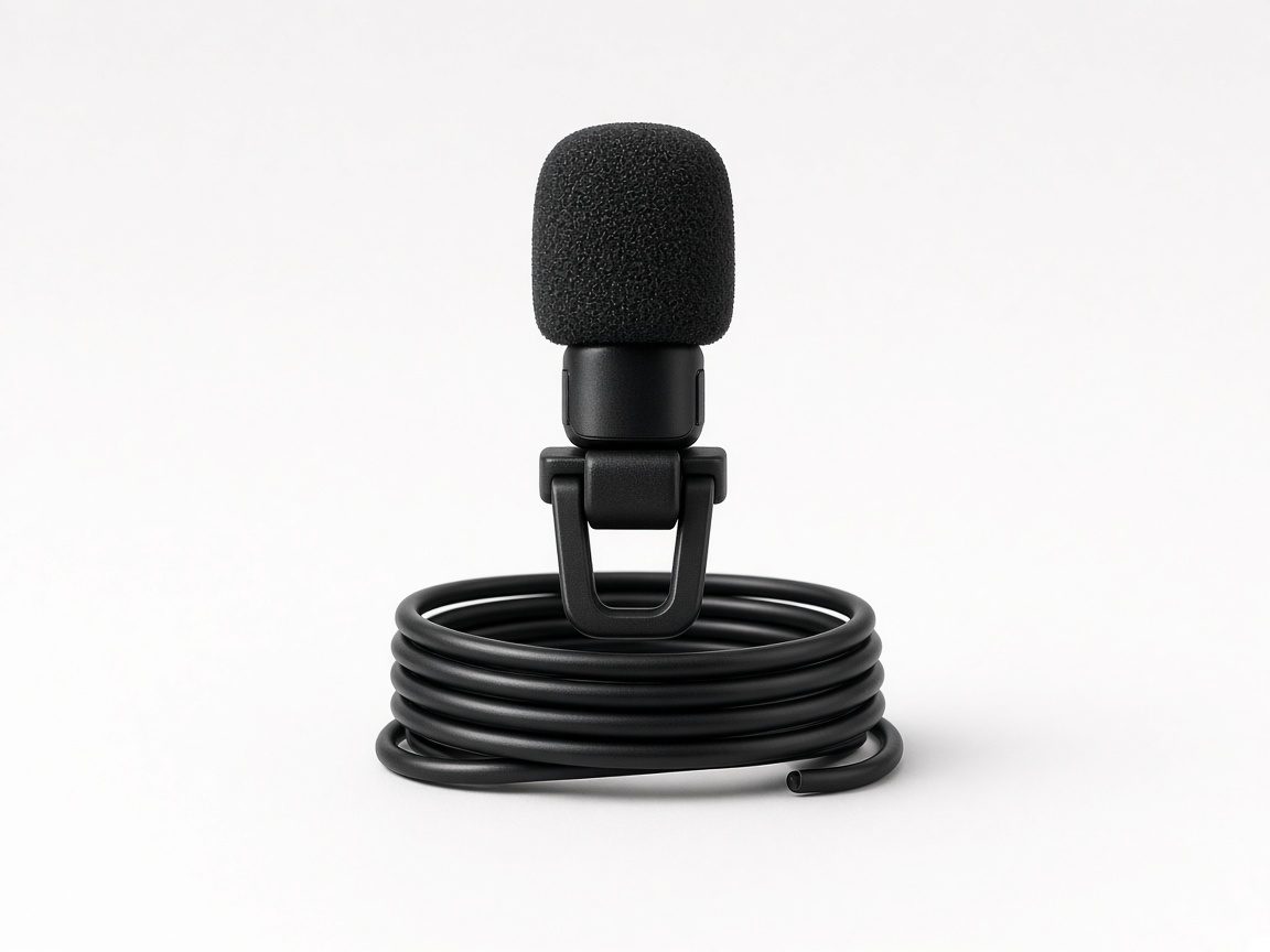 Micro-cravate noir avec câble