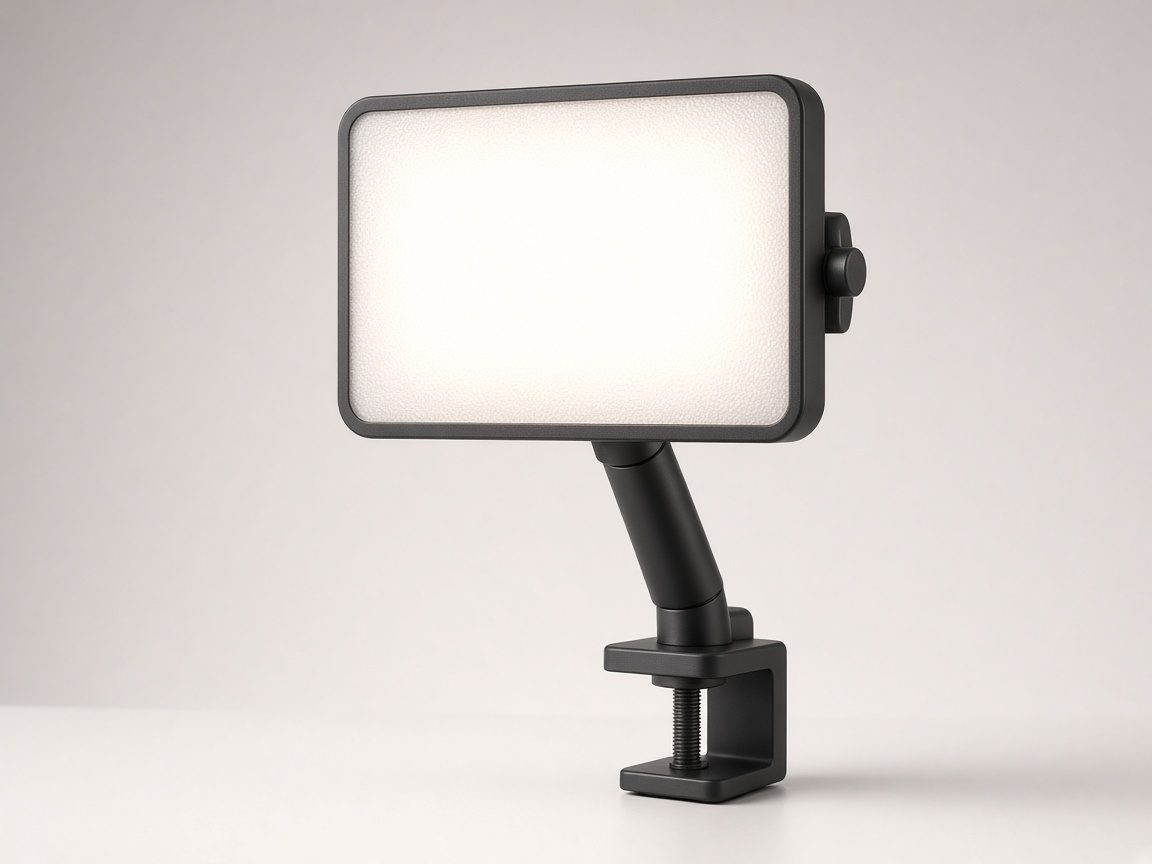 Petit panneau LED sur pince pour éclairer face à l’écran